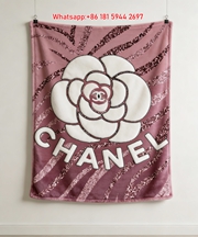 Chanel Glitter Zebra Camellia Flannel Throw Blanket IMG_7118